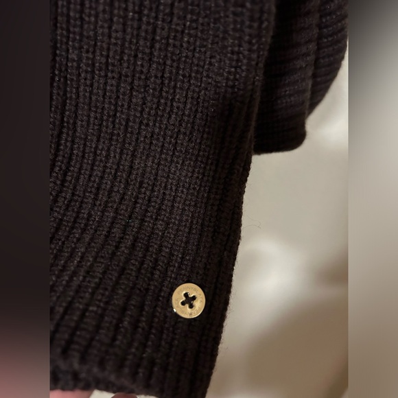 Women’s Cashmere Wool Blend Sweater Ivory White & Brown Color Available - Picture 9 of 11